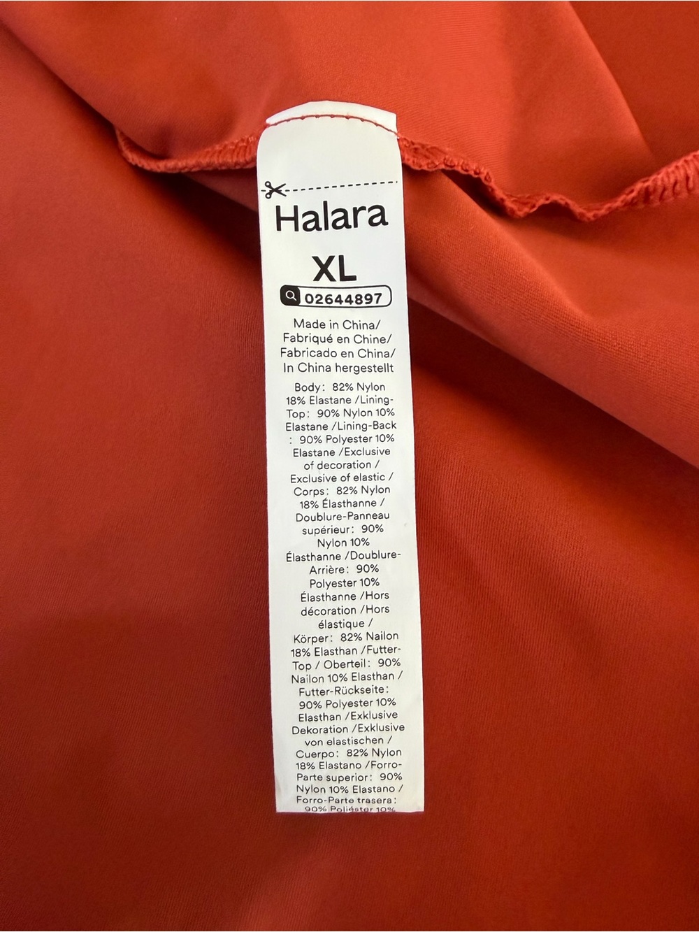 Halara XL Rust Orange Halter Activewear Dress Built-In Shorts Tennis Golf - Picture 4 of 4